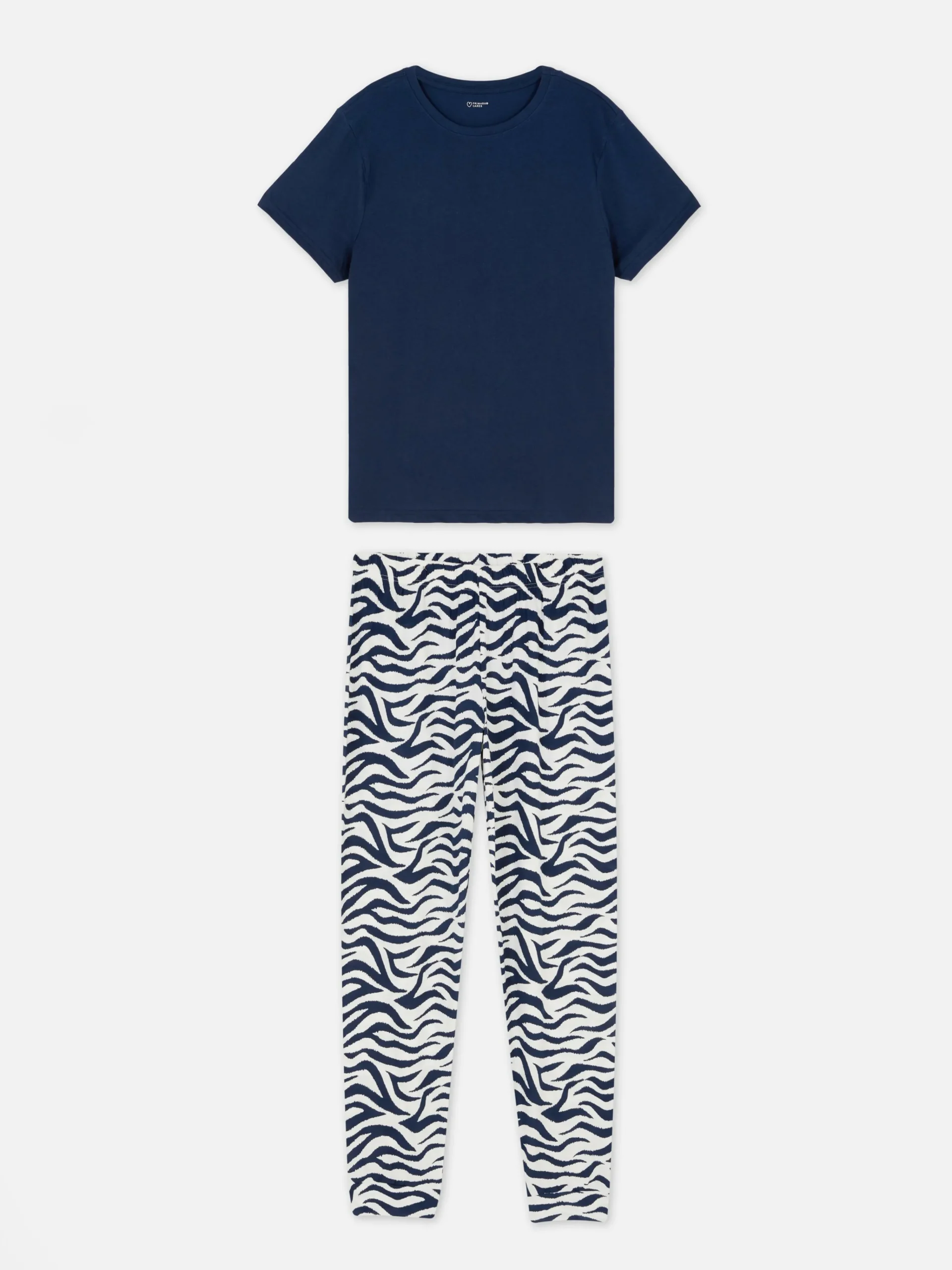 Primark T-Shirt And Joggers Pajamas Navy New