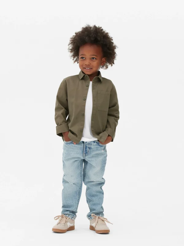 Primark T-Shirt And Long Sleeve Shirt Set Olive New