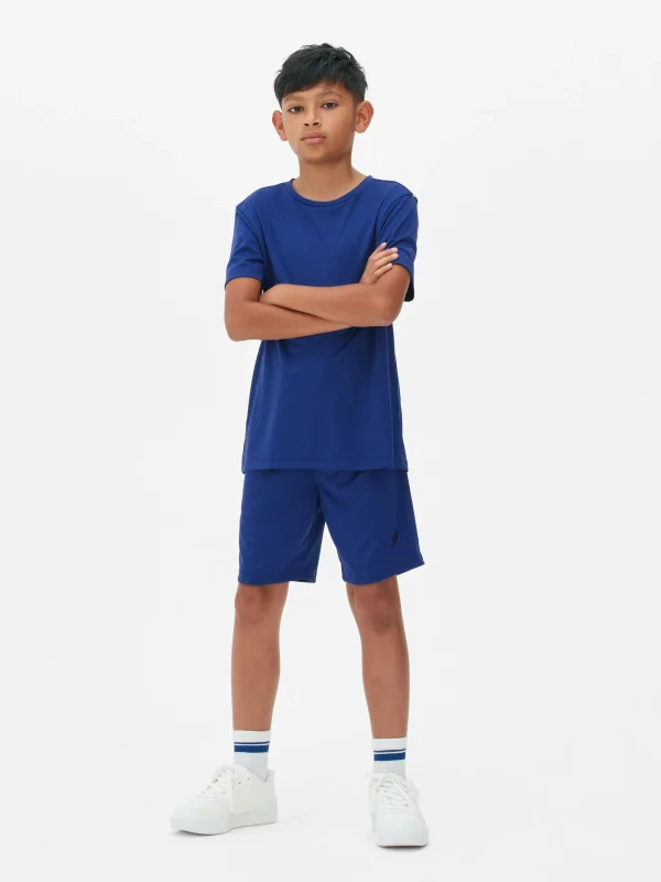 Primark T-Shirt And Shorts Sports Set Blue Fashion
