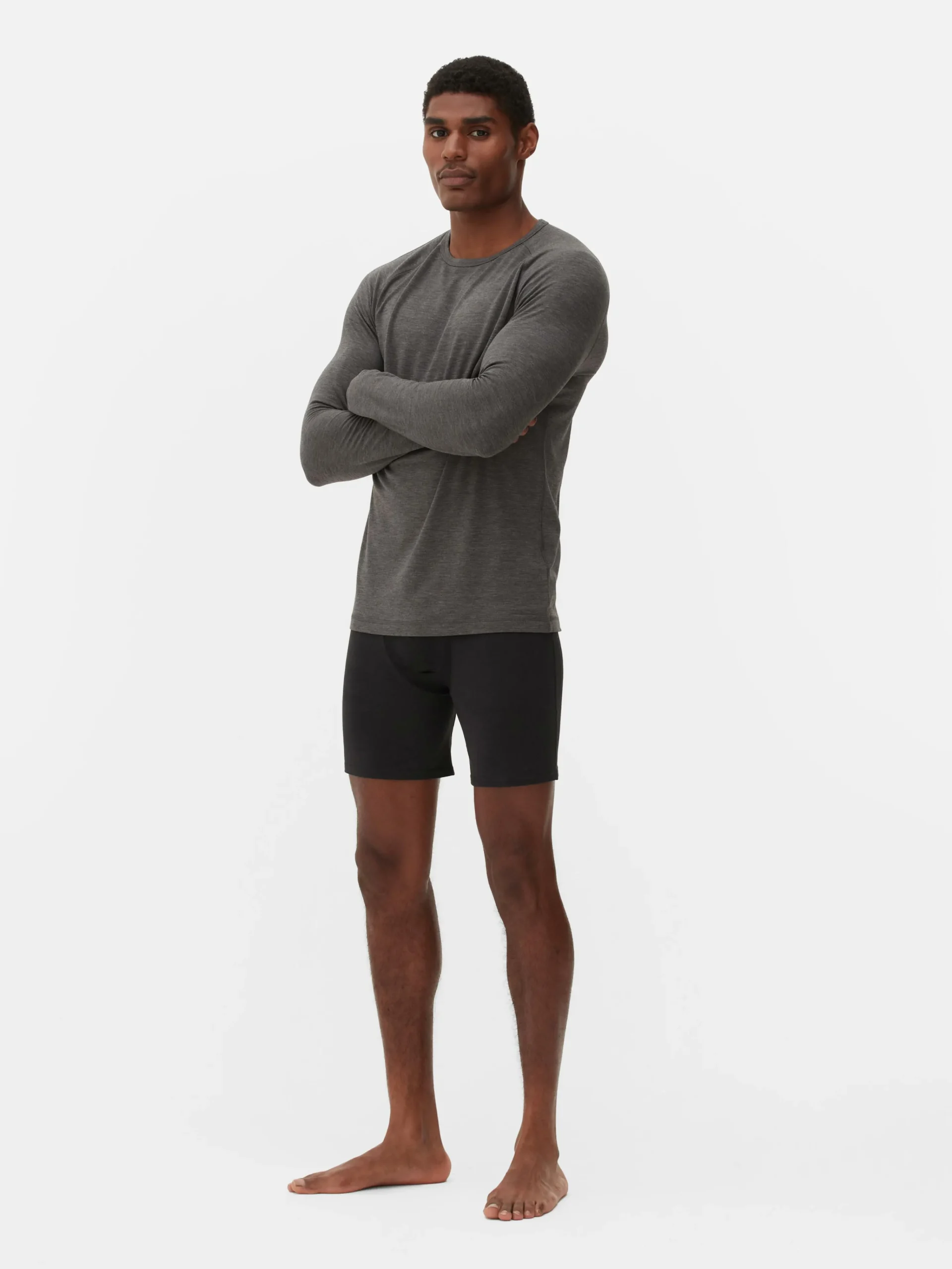 Primark Ultrawarm Thermal Long Sleeve Top Charcoal Cheap