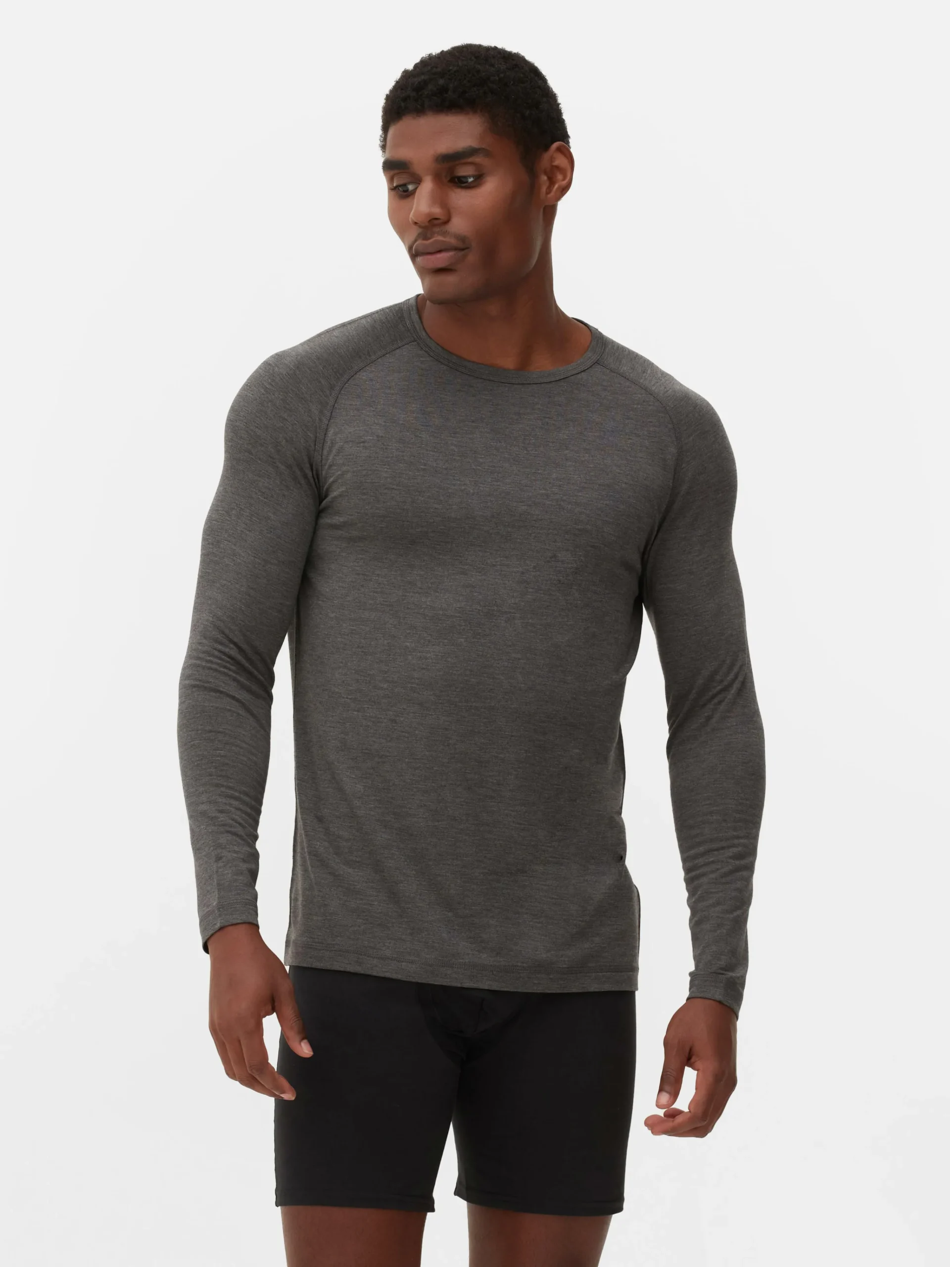 Primark Ultrawarm Thermal Long Sleeve Top Charcoal Cheap