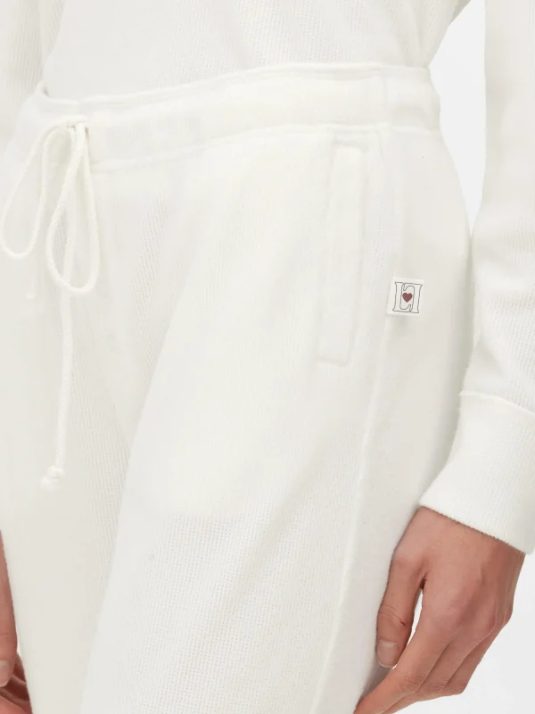 Primark Waffle Pajama Joggers White New