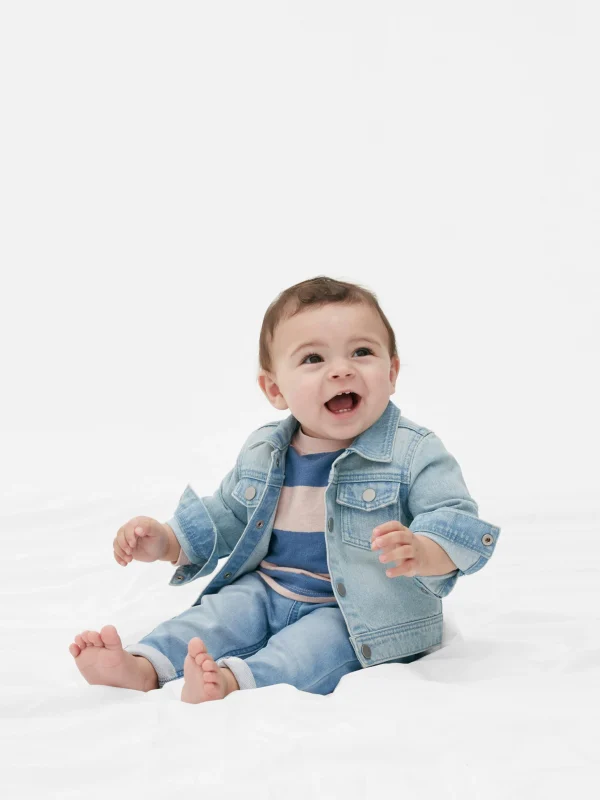 Primark Washed Denim Jacket Blue Store