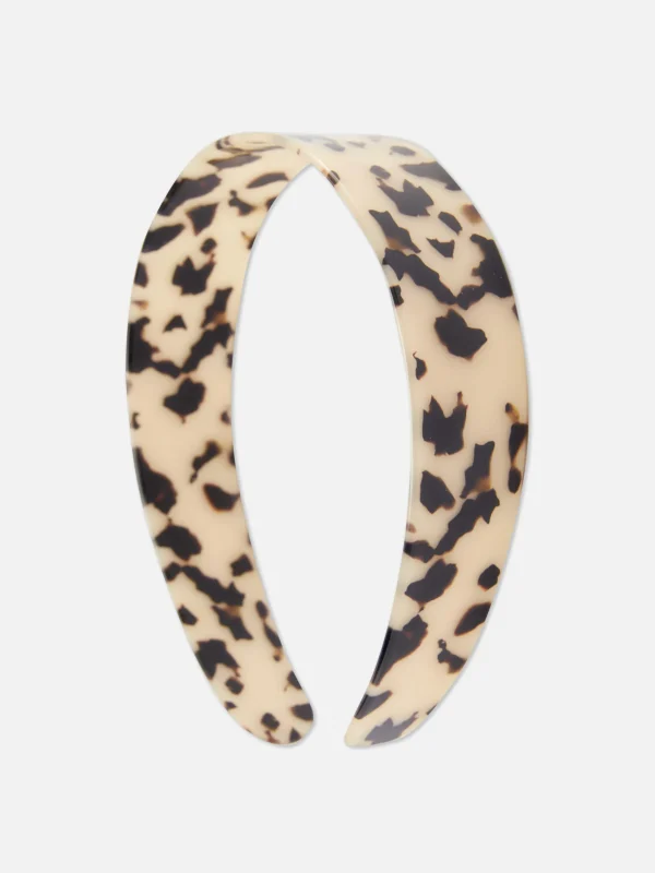 Primark Wide Resin Headband Brown Discount