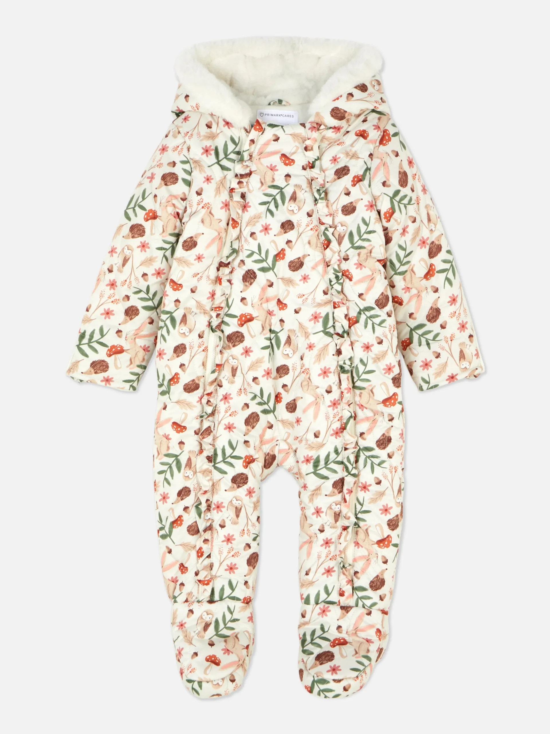 Primark Woodland Print Stroller Suit Ivory Online