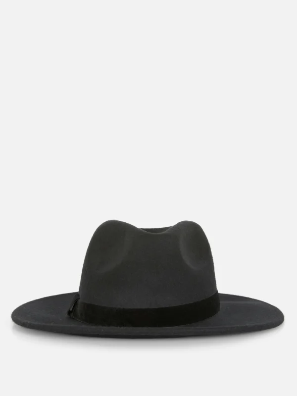 Primark Wool Fedora Hat Black Discount