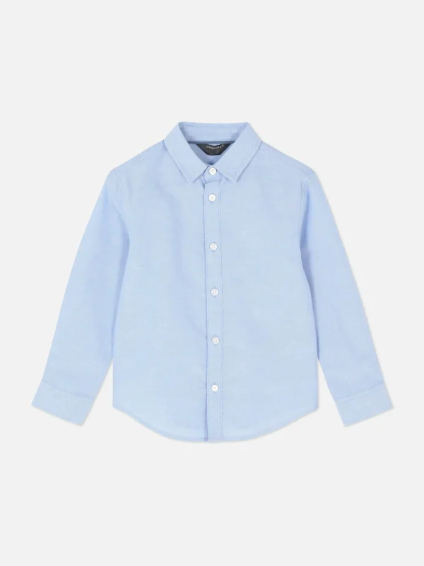 Primark Younger Boy Long Sleeve Oxford Shirt Blue Shop