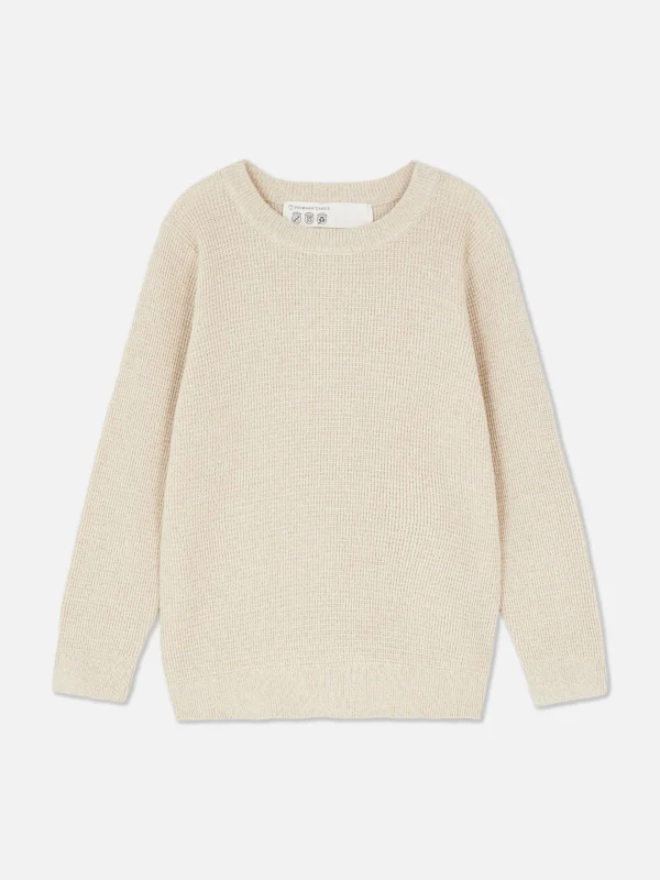 Primark Younger Boy Waffle Knit Sweater Oatmeal Best