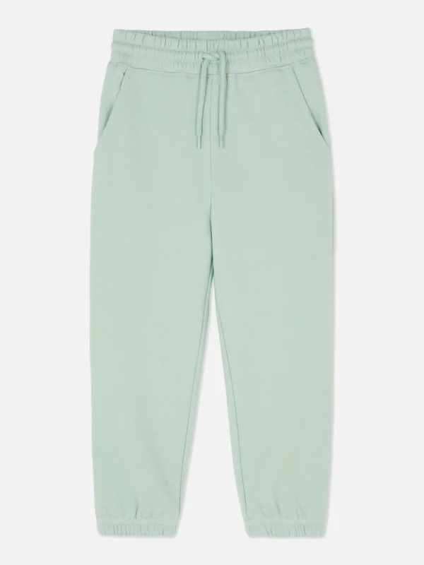 Primark Younger Girl Drawstring Cuffed Joggers Green New