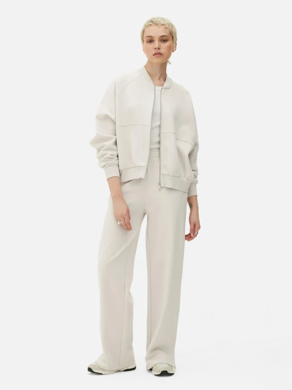 Primark Zip-Up Bomber Jacket Ivory Discount