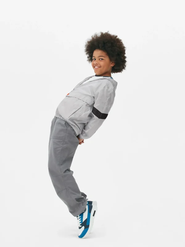 Primark Zip-Up Windbreaker Jacket Gray Cheap
